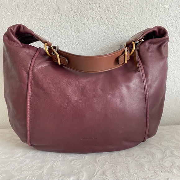 Christopher Kon Burgundy Leather Hobo Bag - Picture 7 of 12